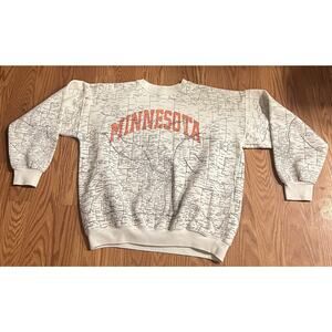 Vintage Minnesota Road Map Sweater